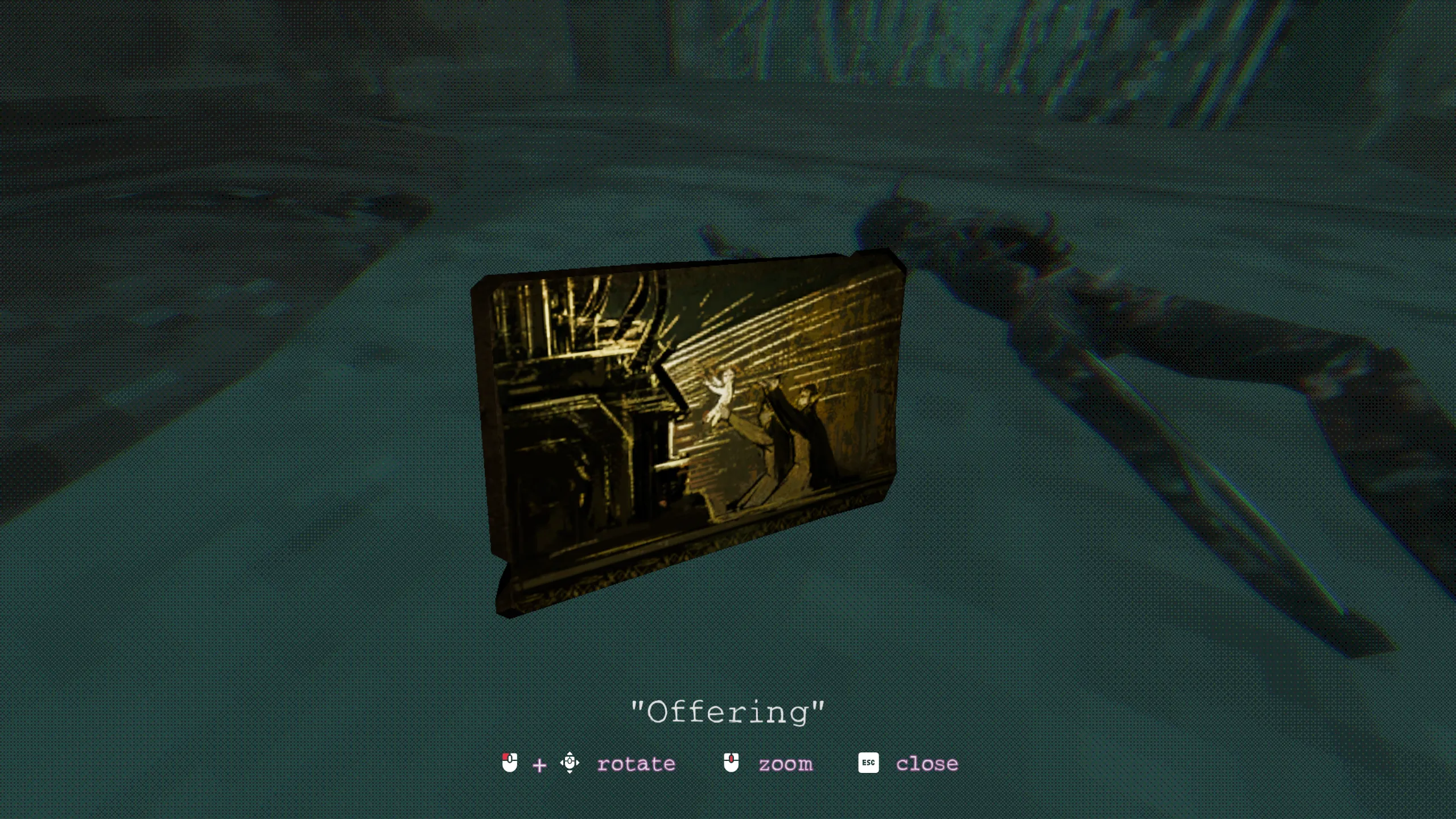Inspecting a found item named Offering